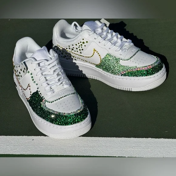 Nike Shoes Custom Green Af1 Custom Nike Air Force – Green